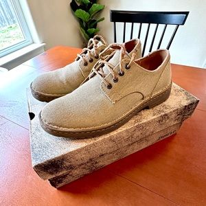 BORN SAMSON Size: 10 (NATURAL CANVAS) MEN'S LACE UP CASUAL SHOES